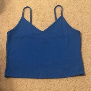 Blue Forever 21 Crop Tank Top